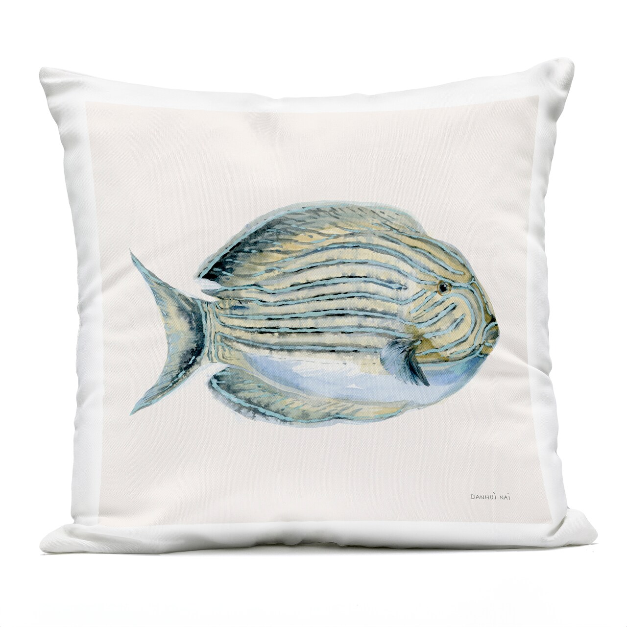 Stupell Industries Coastal Bliss Fish Outdoor Pillow, 18 x 7 x 18